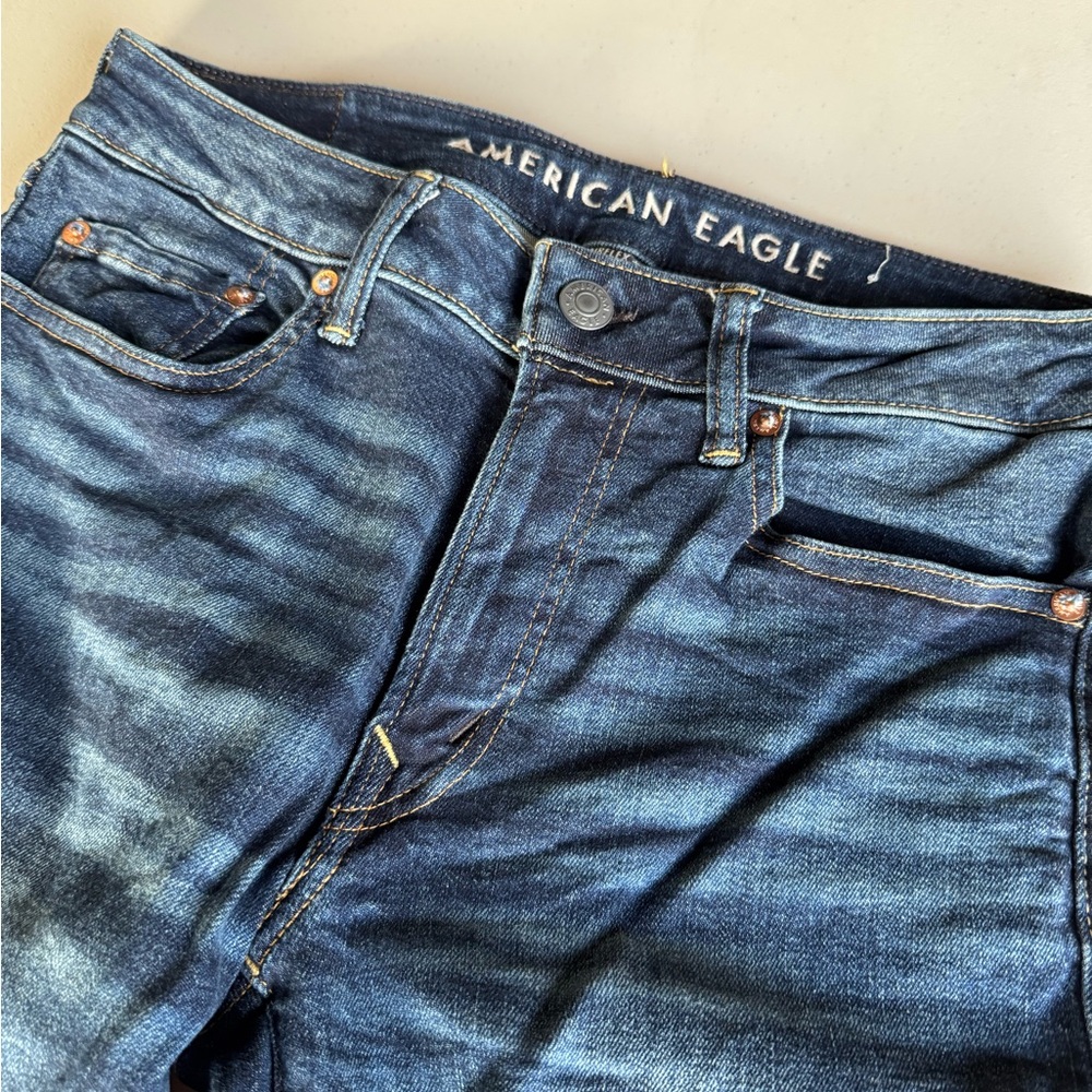 American Eagle Outfitters AE Airflex+ Dark Blue Denim Stretch Jeans Men’s 30/30